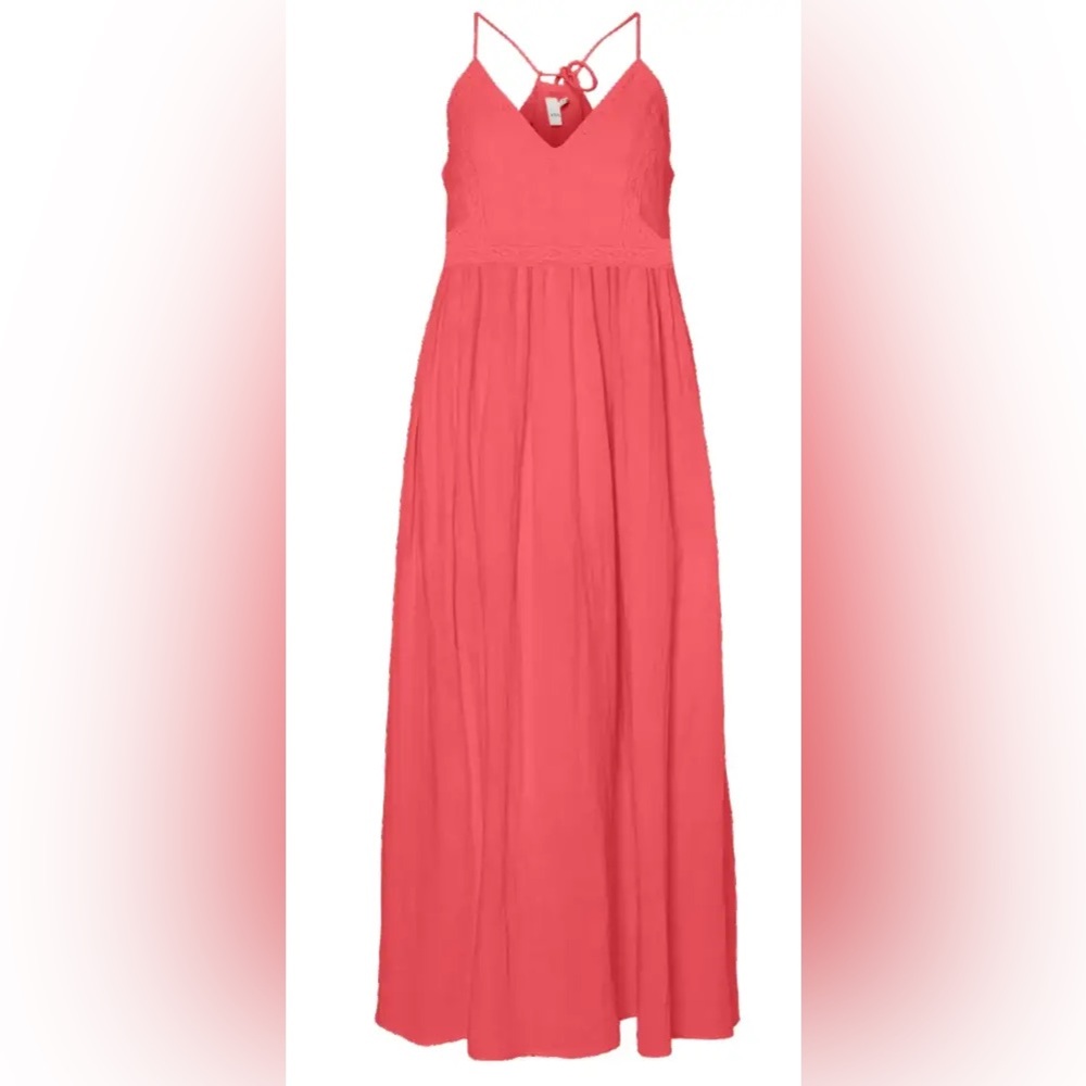 Chic Coral Maxi Skirt